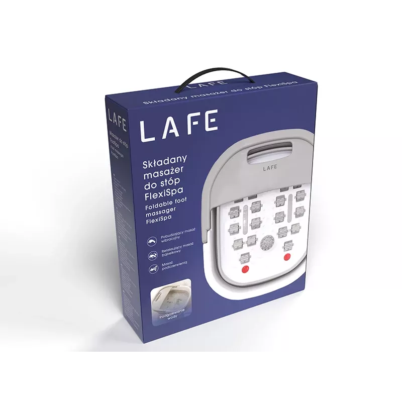 Lafe FlexiSpa taitettava jalkahierontalaite ja jalkakylpy