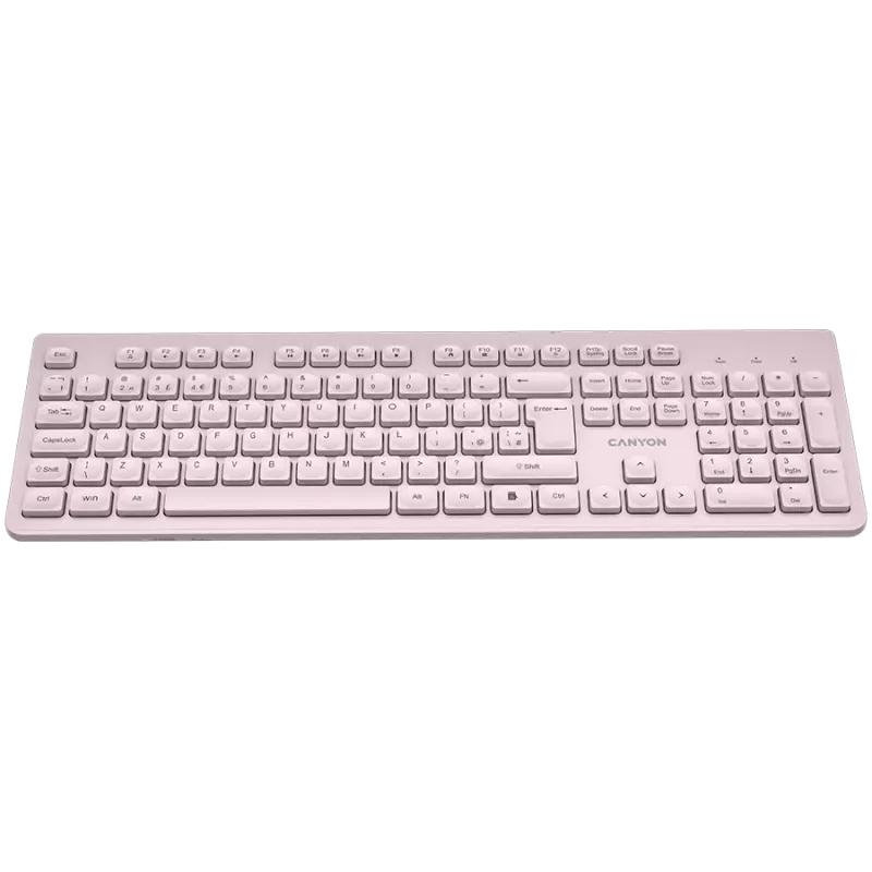 Langaton näppäimistö CANYON HKB-W01 – UK/US-asettelu, beige, AAA-paristokäyttöinen