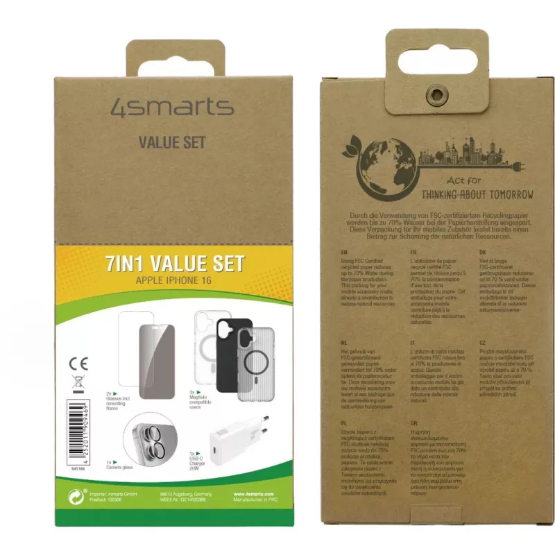 4smarts 7in1 Value -paketti Apple iPhone 16 MagSafe-yhteensopiva