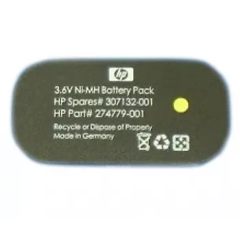 3,6 V akkupaketti, 500 mAh NiMH, soikea