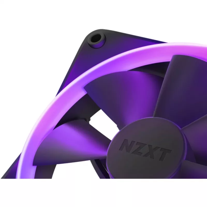 NZXT F120 RGB 120mm ARGB -kotelotuuletin, kolmen pakkaus - musta