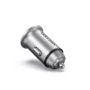 Vention kaksiporttinen USB A+A (30+30) autolaturi harmaa Mini-tyyli alumiiniseos