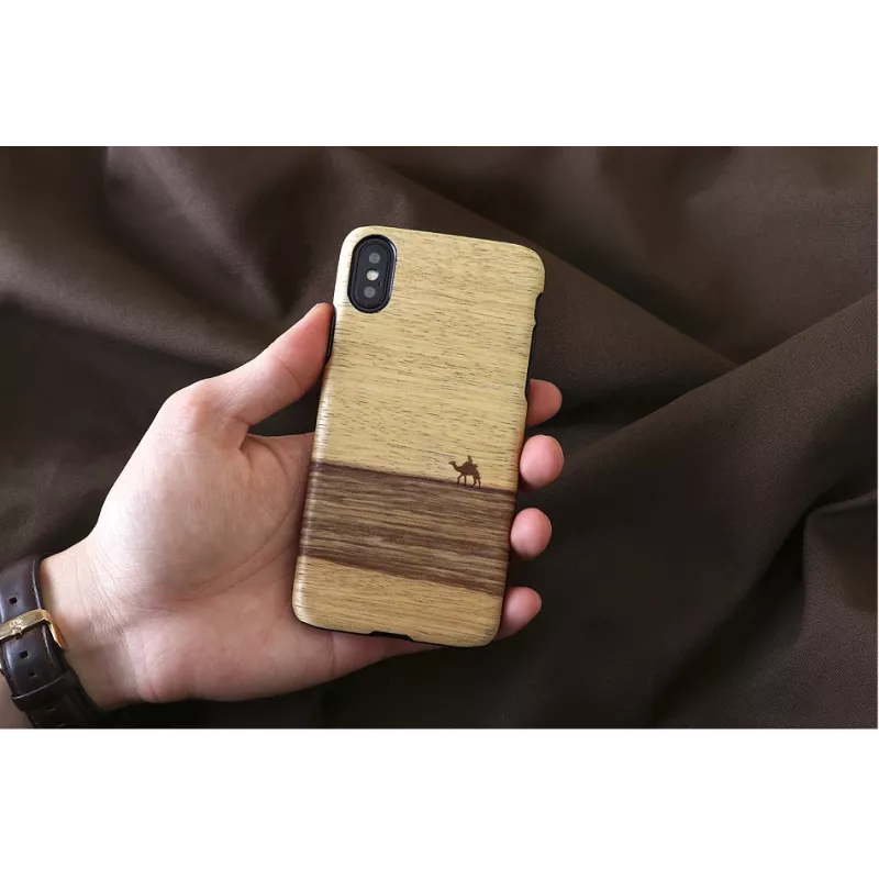 Suojakotelo MAN&WOOD iPhone X/XS:lle – Terra musta, suojaava takasivu