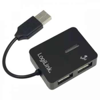 USB-keskitin LOGILINK UA0139 – 4-porttinen USB 2.0, 480 Mbit/s, musta