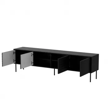 Cama CORTINA 4D TV-taso 200x40x55 musta