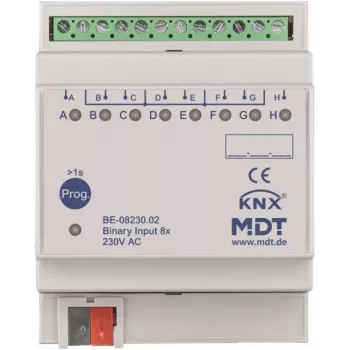MDT BE-08230.02 binääritulo 8-kertainen 4TE REG 230VAC (BE-08230.02)