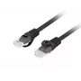 Patch-kaapeli Cat.6 UTP LSZH CU 1 m musta Fluke-testattu