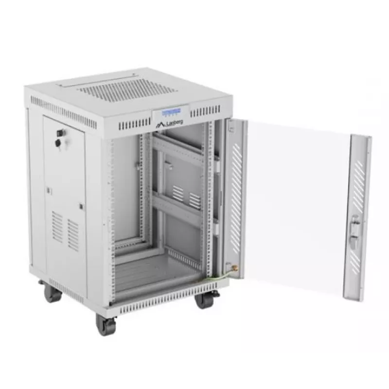 Lanberg FF01-6615-12SL rackkaappi 15U vapaasti seisova rack harmaa