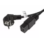 Virtajohto CEE 7/7 - IEC 320 C19 16A VDE 1,8M musta