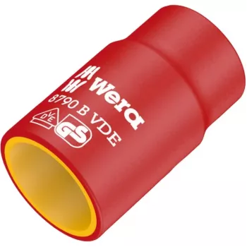 VDE Zyklop-hylsyavainsovitin, 18mm, 3/8 punainen/keltainen, eristetty 1 000 volttiin asti