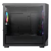Montech X5M (B) Micro Tower -PC-kotelo – Micro-ATX/Mini-ITX, 3x120mm edessä, 1x120mm takana, tukee ATX-virtalähteitä, 2x3,5 inch + 4x2,5 inch, musta