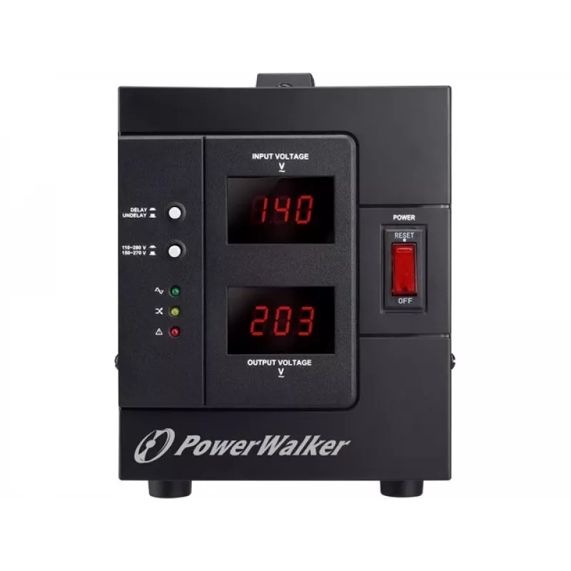 PowerWalker AVR 2000 SIV FR jännitteensäädin 2 AC-lähtöä 110 - 280 V musta