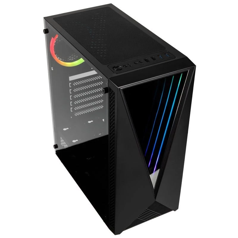 Kolink VOID RGB tietokonekotelo (tornimalli), musta, ikkunalla, LED-tuuletin, pölysuodatin