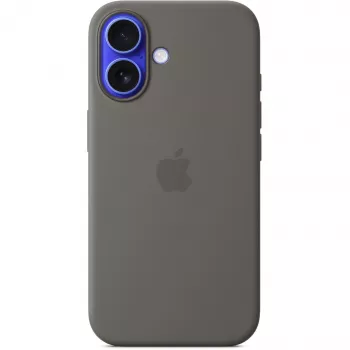 Kuori Apple iPhone 16 silikonikuori MagSafe kivinharmaa