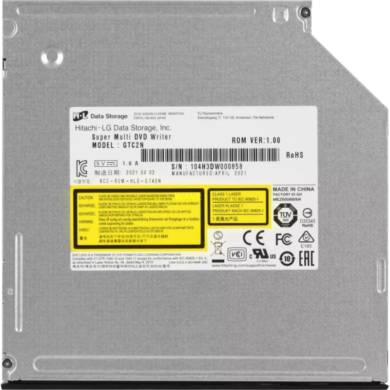 Sisäinen DVD-RW-polttava asema 12,7 mm SLIM GTC2N BULK / HITACHI-LG