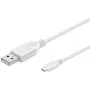 Microconnect USBABMICRO0,60W USB-kaapeli USB 2.0 0,6 m USB A Micro-USB B valkoinen