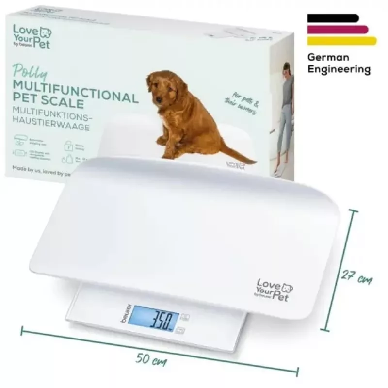 Eläinvaaka Beurer PP170 monitoiminen, kapasiteetti 20 kg, LCD-näyttö