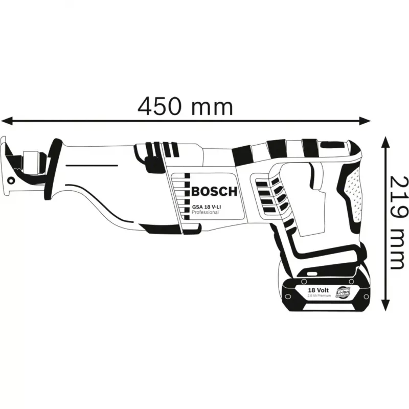 Bosch 0 601 64J 000 puukkosaha 2700 iskua/min musta, sininen, punainen, hopea