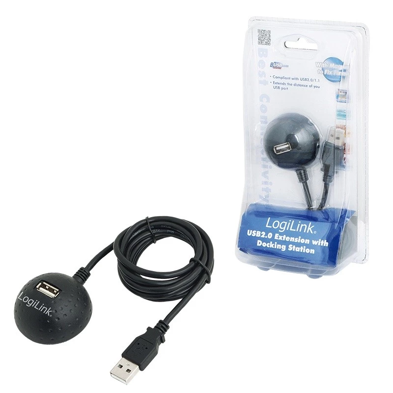 USB 2.0 -jatkokaapeli telakointiliitännällä