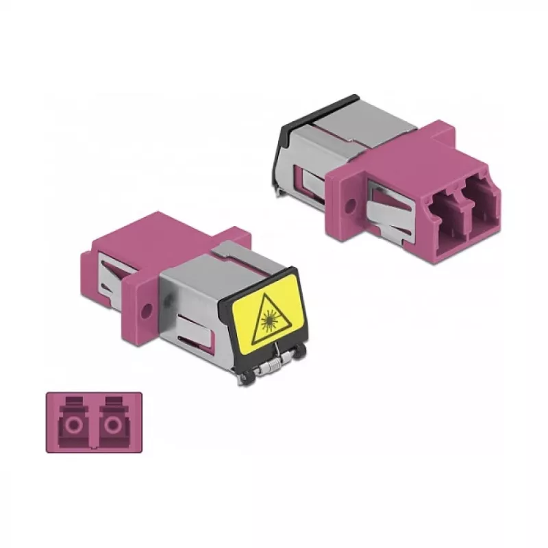 Kuitukytkin DeLOCK 86901 LC Duplex naaras LC Duplex naaras Multimode violetti
