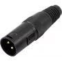 XLR 3-napainen liitin Omnitronic 30208430 – audioliitin uros/naaras, 3-napainen