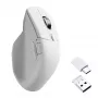 Langaton optinen hiiri Keychron M6S-B72 — oikeakätinen, 12000 DPI, RF-langaton + Bluetooth + USB-C, valkoinen