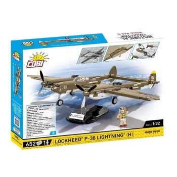 Cobi rakennuspalikat Lockheed P-38H Lightning setti 5763 — mittakaavainen pienoismallirakennussarja, keräiltävä lentokonemalli