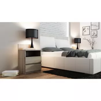 Yöpöytä top e shop M1 SONOMA MAT, tammiviimeistely, 2 laatikkoa, 400×320×590 mm