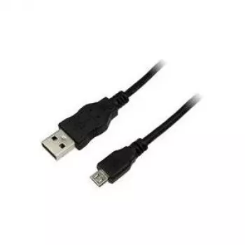 LogiLink USB A - Micro USB B -kaapeli 5 m, USB 2.0, musta