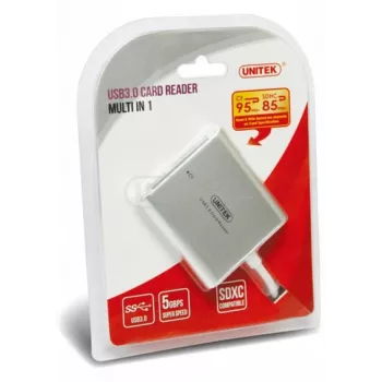 UNITEK Y-9313 kortinlukija USB 3.2 Gen 1 (3.1 Gen 1) hopea