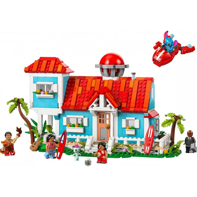 LEGO Disney setti 43268 Rantatalo – modulaarinen rakennussarja, 834 osaa, 5 minihahmoa, ikä 9+