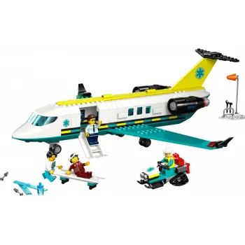 LEGO City pelastuslentokone 60465 – pieni pelastuslentokoneen rakennussarja, 403 osaa, 4 minihahmoa, ikä 6+
