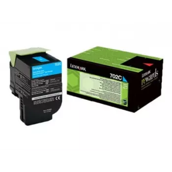 Lexmark 702C R värikasetti 1 kpl alkuperäinen syaani