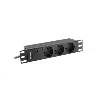LANBERG VIRRANJAKOTELISTA 10 RACK (1U, 16A, 3X SCHUKO)