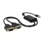 Sarjakaapeli DeLOCK 63950 USB 2.0 Type-A 2 x RS-232 DB9 musta 0,6 m