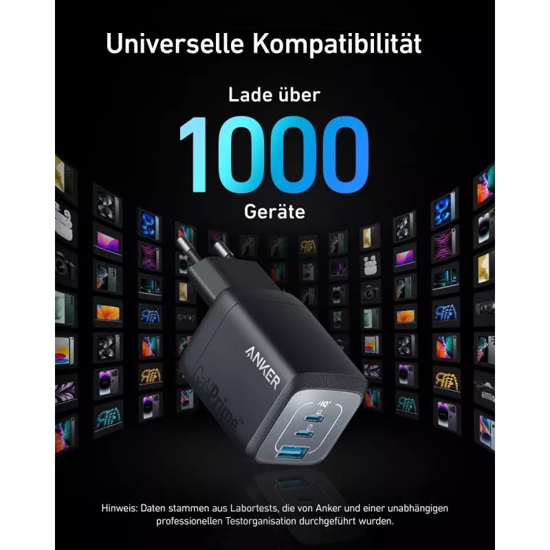 Sisäkäyttöön USB-pikalaturi Anker Prime A2669313 – 67 W, 1×USB-A, 2×USB-C, musta