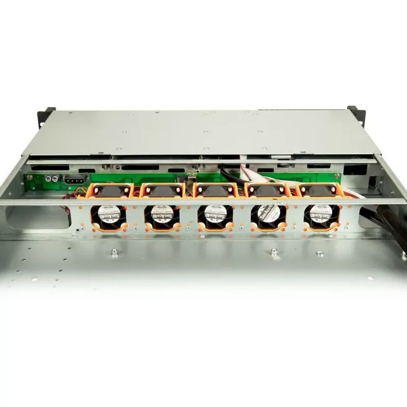 Inter-Tech IPC 1U-1404 teline musta, ruostumaton teräs