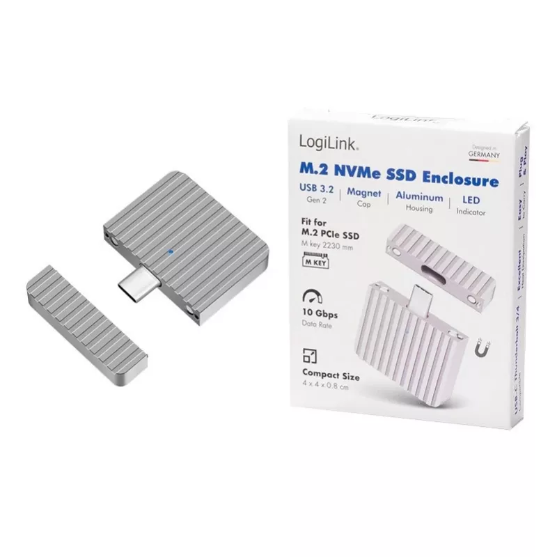 Erittäin pieni USB3.2 Gen2x1 SSD-kotelo USB-C NVM