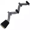 SilverStone SST-CP06-E4 SATA-virranjakokaapeli, 1x 15-pinninen – 4x 15-pinninen