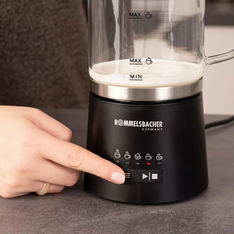 Rommelsbacher maidonvaahdotin 500ml ruostumaton teräs musta MS 625 (MS 625)