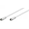 Wentronic Goobay SAT-liitäntäkaapeli, valkoinen, 1,5 m - F-uros F-uros (11721)