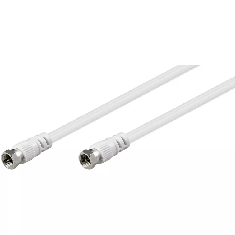 Wentronic Goobay SAT-liitäntäkaapeli, valkoinen, 1,5 m - F-uros F-uros (11721)