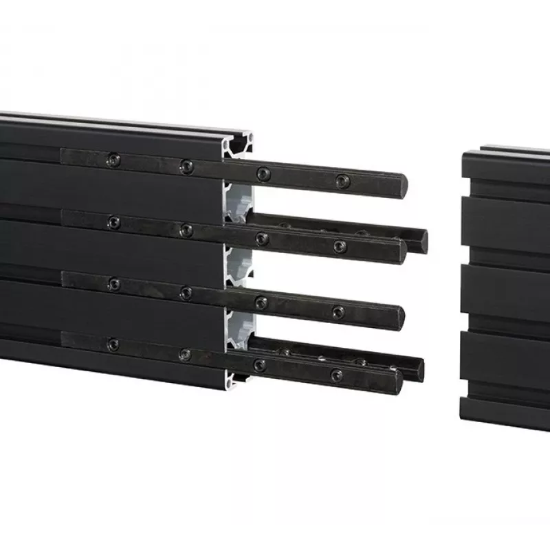 Asennuskisko B-Tech BT8390 jatkosarja musta 12 mm leveys 8 mm syvyys 180 mm pituus