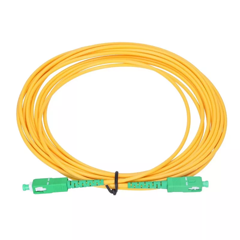 Extralink SC/APC-SC/APC patch-kaapeli LSOH yksimuotokuitu simplex G.657A2 3 mm 15 m keltainen