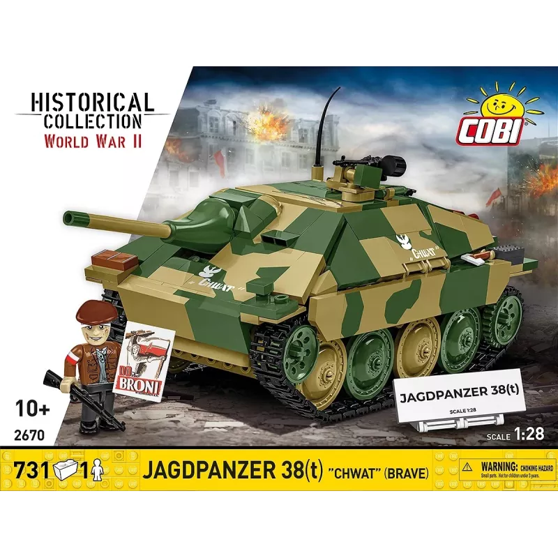 Cobi Blocks Jagdpanzer 38t Brave rakennussarja, 731 osaa