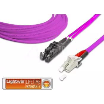 Lightwin korkealaatuinen duplex LWL patch-kaapeli, MM OM4, E2000 - LC LWL patch-kaapeli (LDP-50 E2-LC 2.0 OM4)
