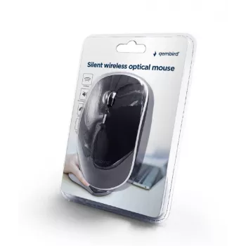 Hiiri USB OPTICAL WRL musta/SILENT MUSW-4BS-01 GEMBIRD