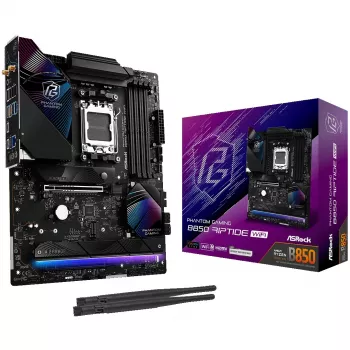 Emolevy ASRock Phantom Gaming B850 Riptide WiFi — AMD B850, kanta AM5, ATX, DDR5, 4x M.2, Wi-Fi 7, 2.5Gb LAN