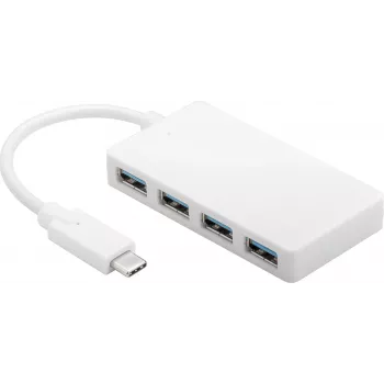 MicroConnect USB3.1CUSB3 USB-C-monikäyttösovitin, hubi 4x SuperSpeed USB 3.0