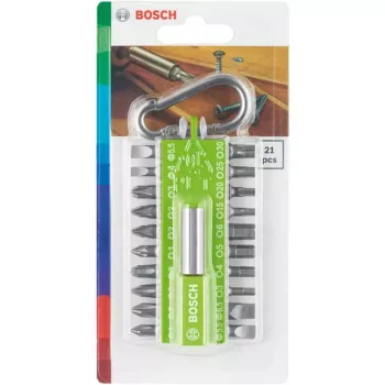 Bosch 21-osainen ruuvimeisselin kärkisarja, Torx/Phillips/Pozidriv/Hex/Tasapää (2607002823)